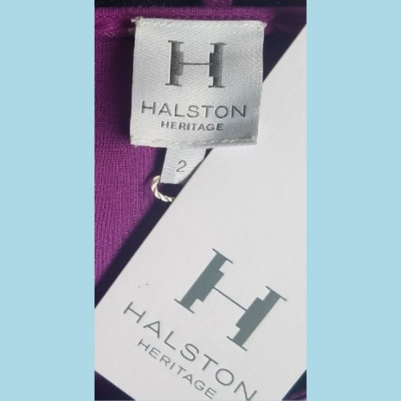 NWT HALSTON HERITAGE Orchid Purple Draped Dress - Picture 6 of 6